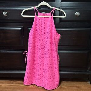 Lily Pulitzer Shift Dress/Romper Roxie Pink Garden Party Eyelet Size 4